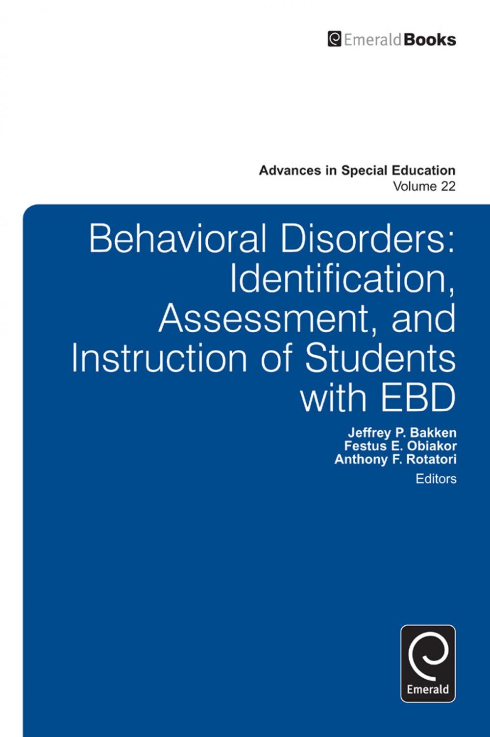 Big bigCover of Behavioral Disorders