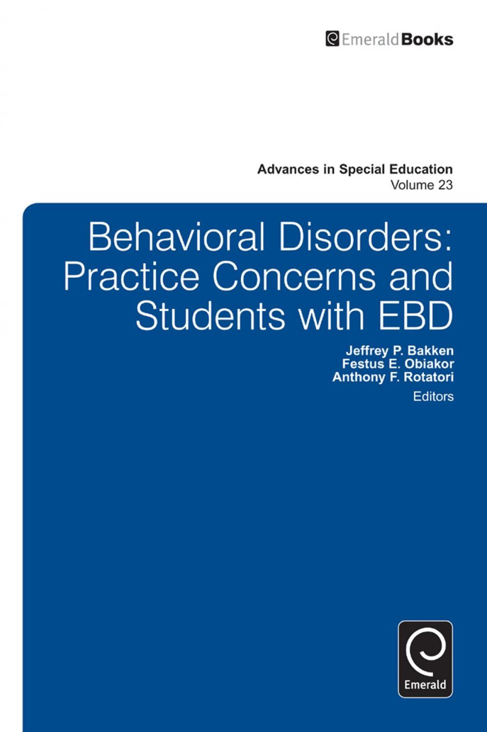 Big bigCover of Behavioral Disorders