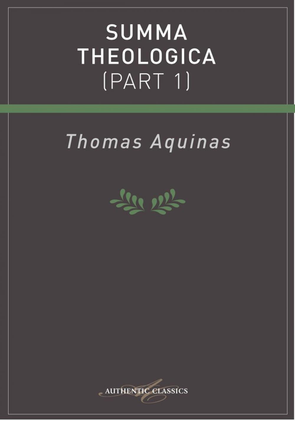 Big bigCover of Summa Theologica (Part 1)