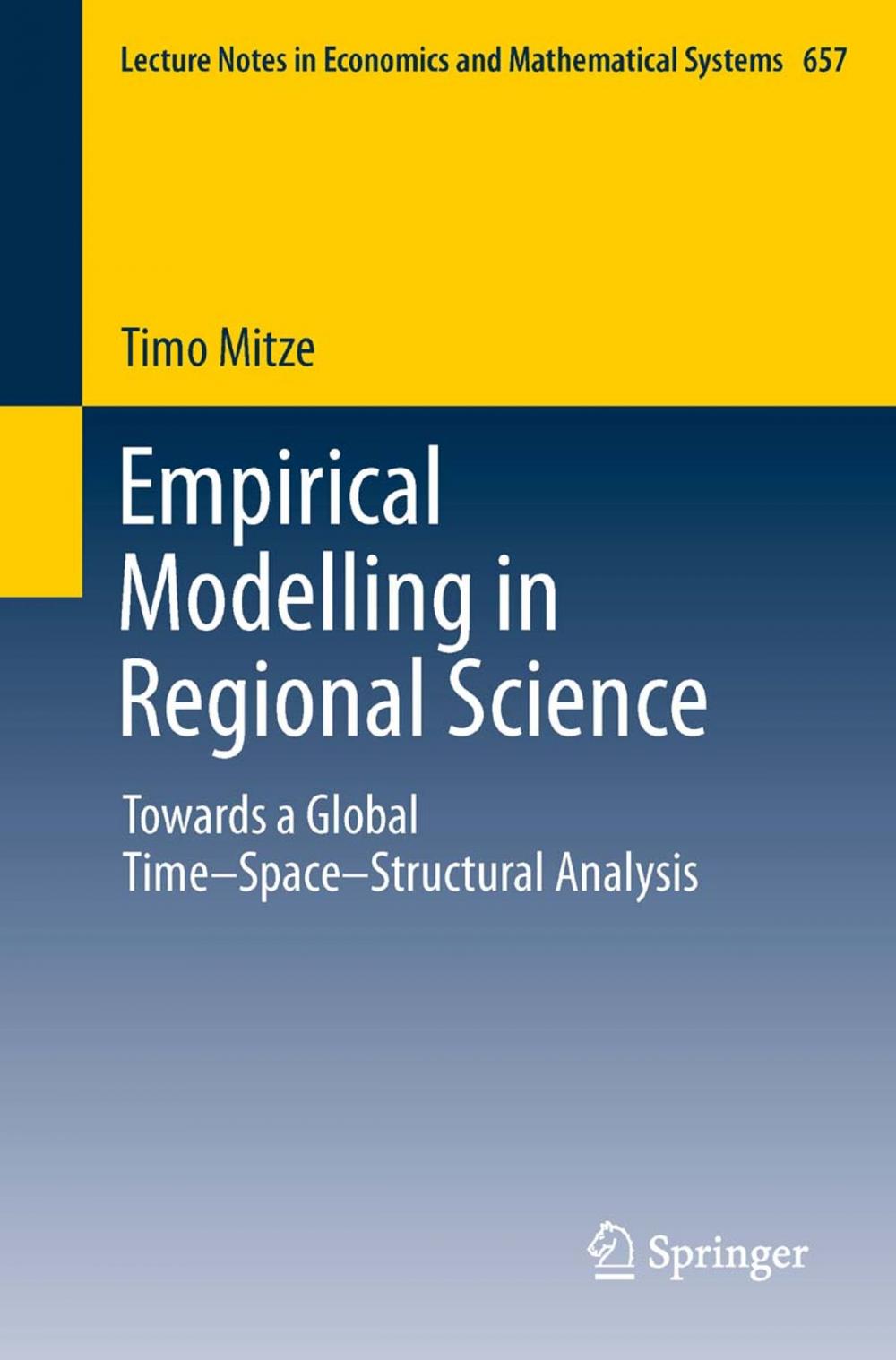 Big bigCover of Empirical Modelling in Regional Science