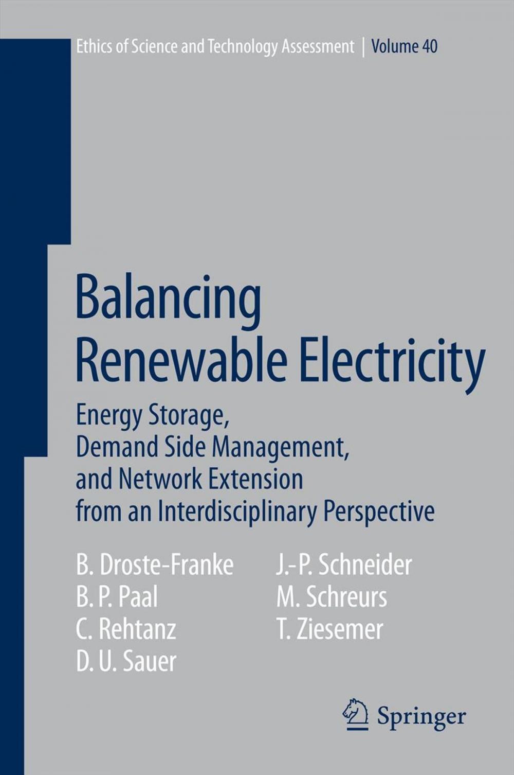 Big bigCover of Balancing Renewable Electricity