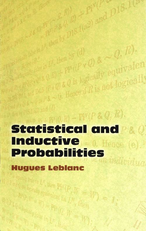 Cover of the book Statistical and Inductive Probabilities by Hugues Leblanc, Dover Publications