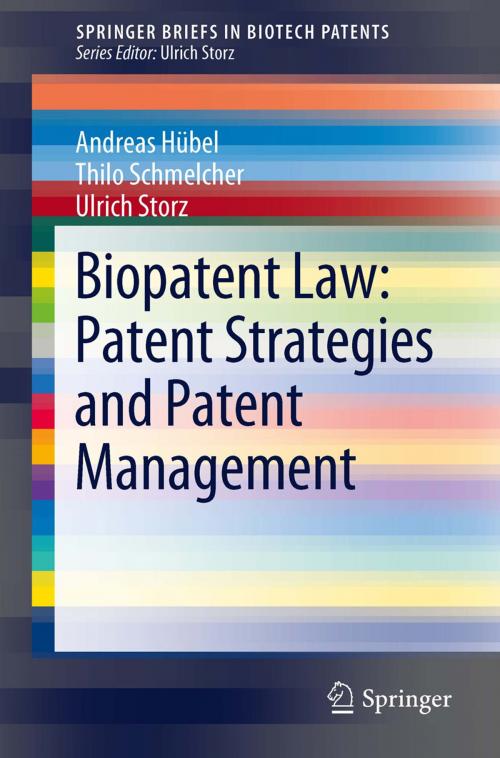 Cover of the book Biopatent Law: Patent Strategies and Patent Management by Andreas Hübel, Thilo Schmelcher, Ulrich Storz, Springer Berlin Heidelberg