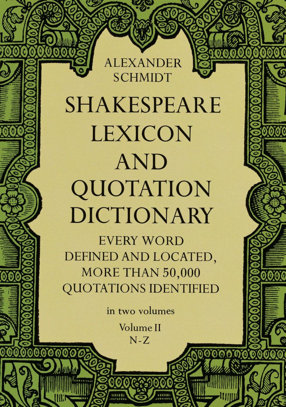 Big bigCover of Shakespeare Lexicon and Quotation Dictionary, Vol. 2