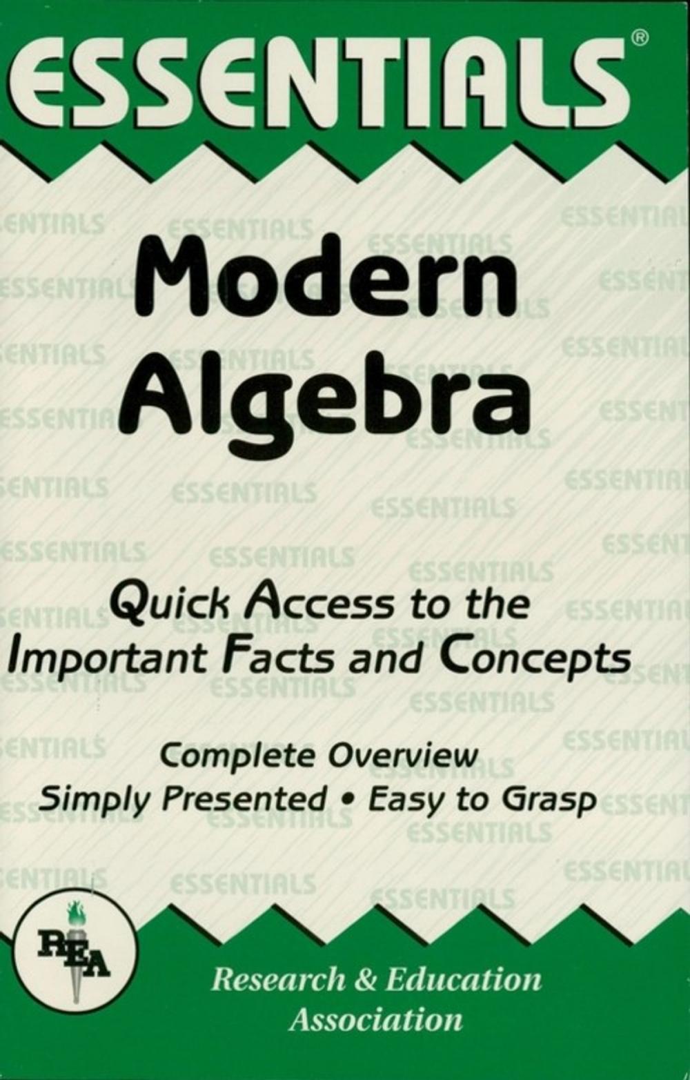 Big bigCover of Modern Algebra Essentials