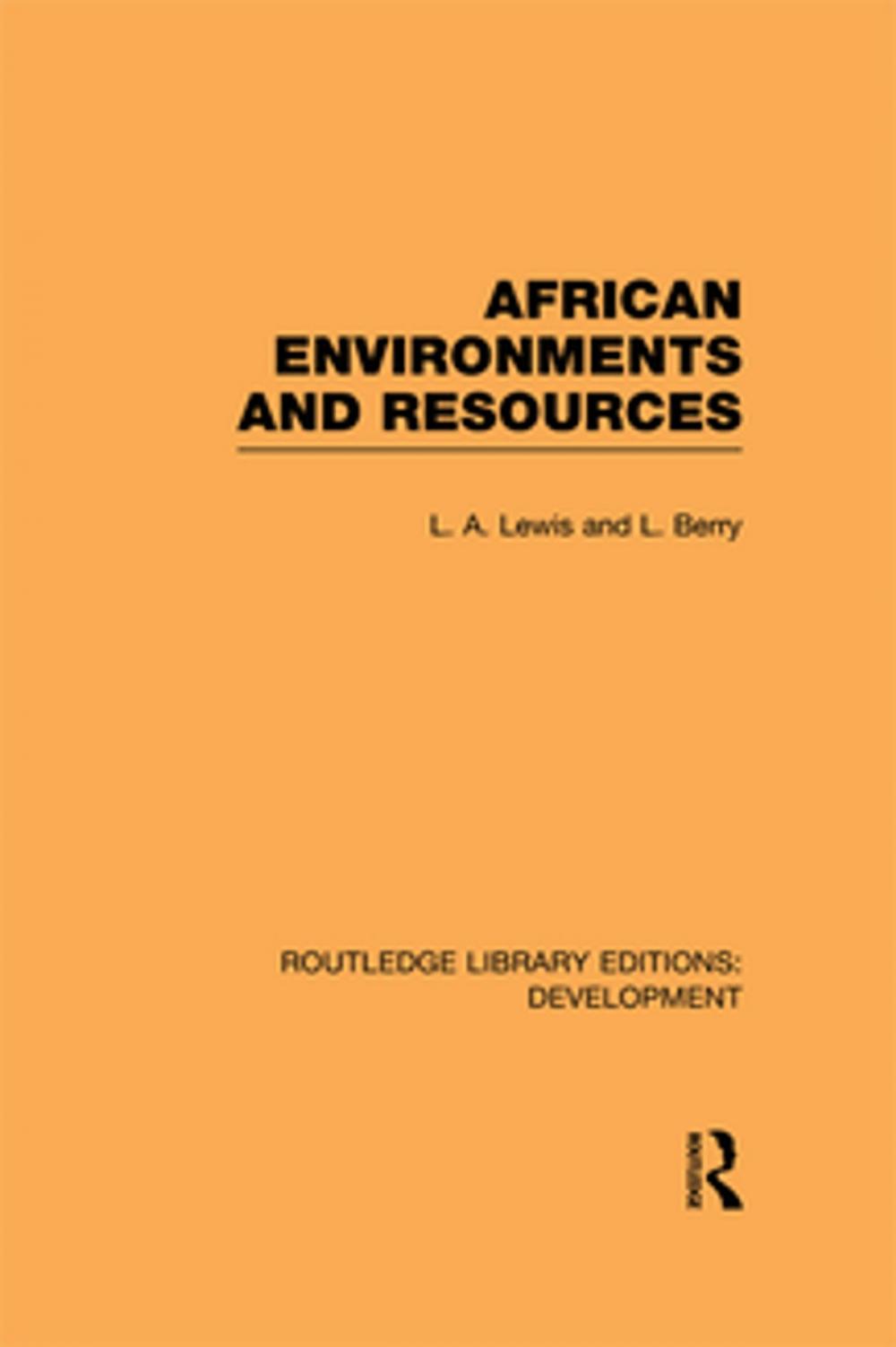 Big bigCover of African Environments and Resources