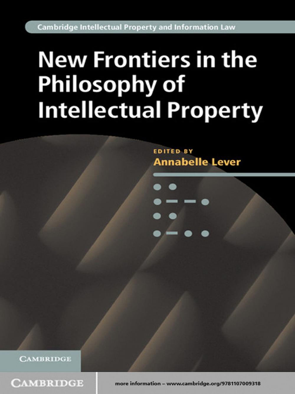 Big bigCover of New Frontiers in the Philosophy of Intellectual Property