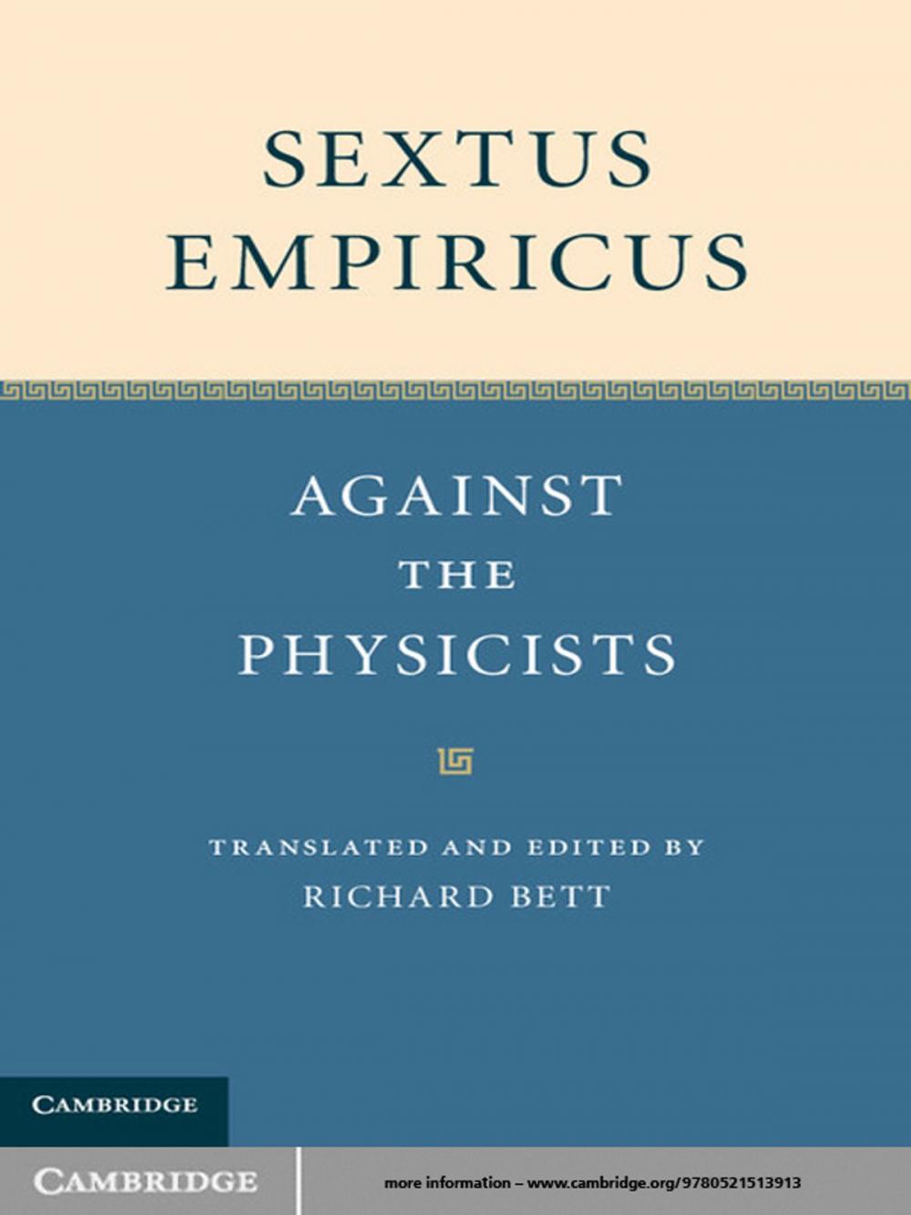 Big bigCover of Sextus Empiricus