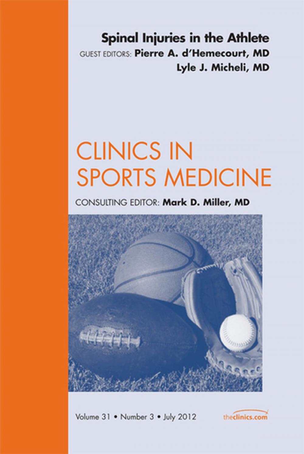 Big bigCover of Spinal Injuries in the Athlete, An Issue of Clinics in Sports Medicine - E-Book