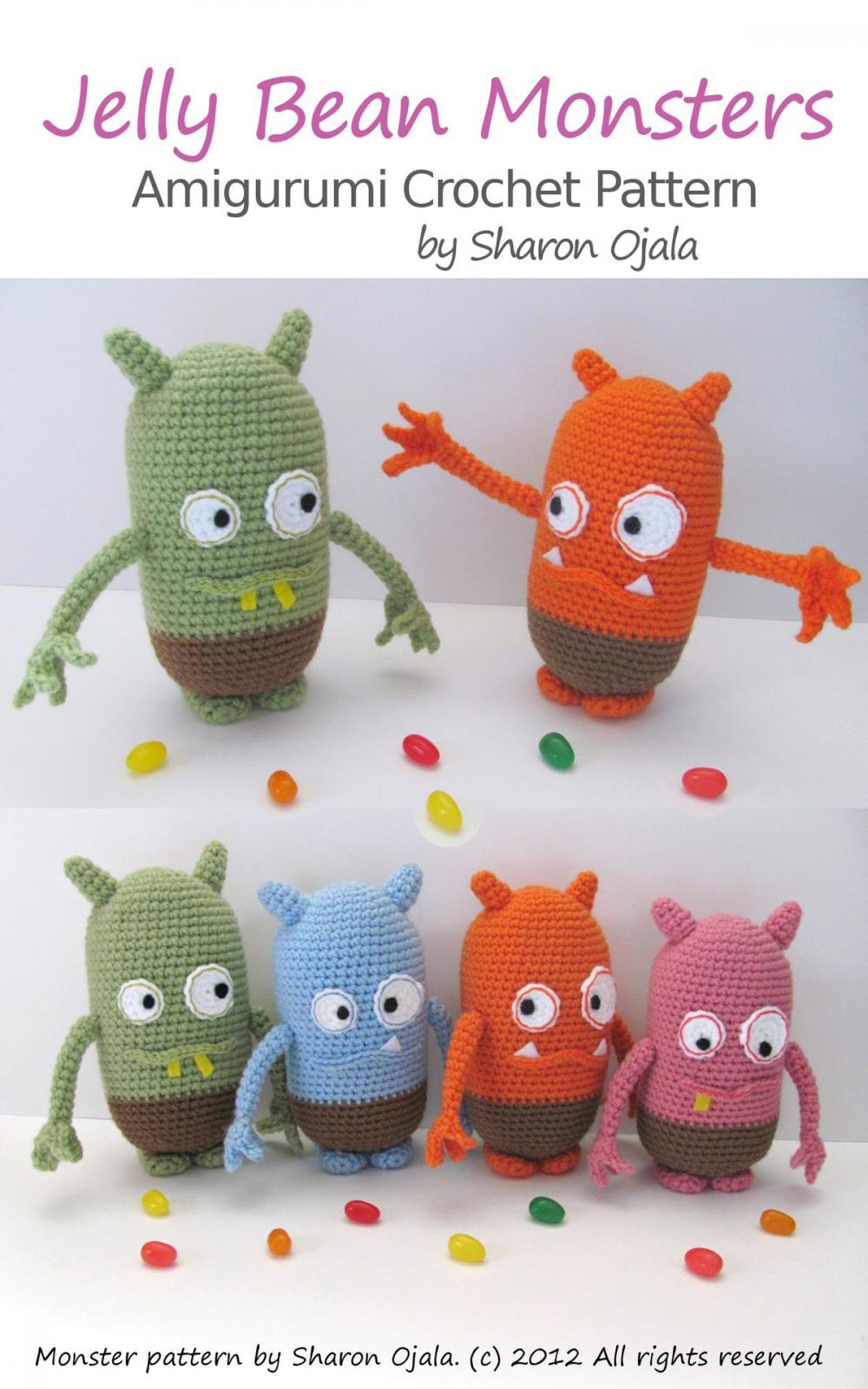 Big bigCover of Jelly Bean Monsters Amigurumi Crochet Pattern