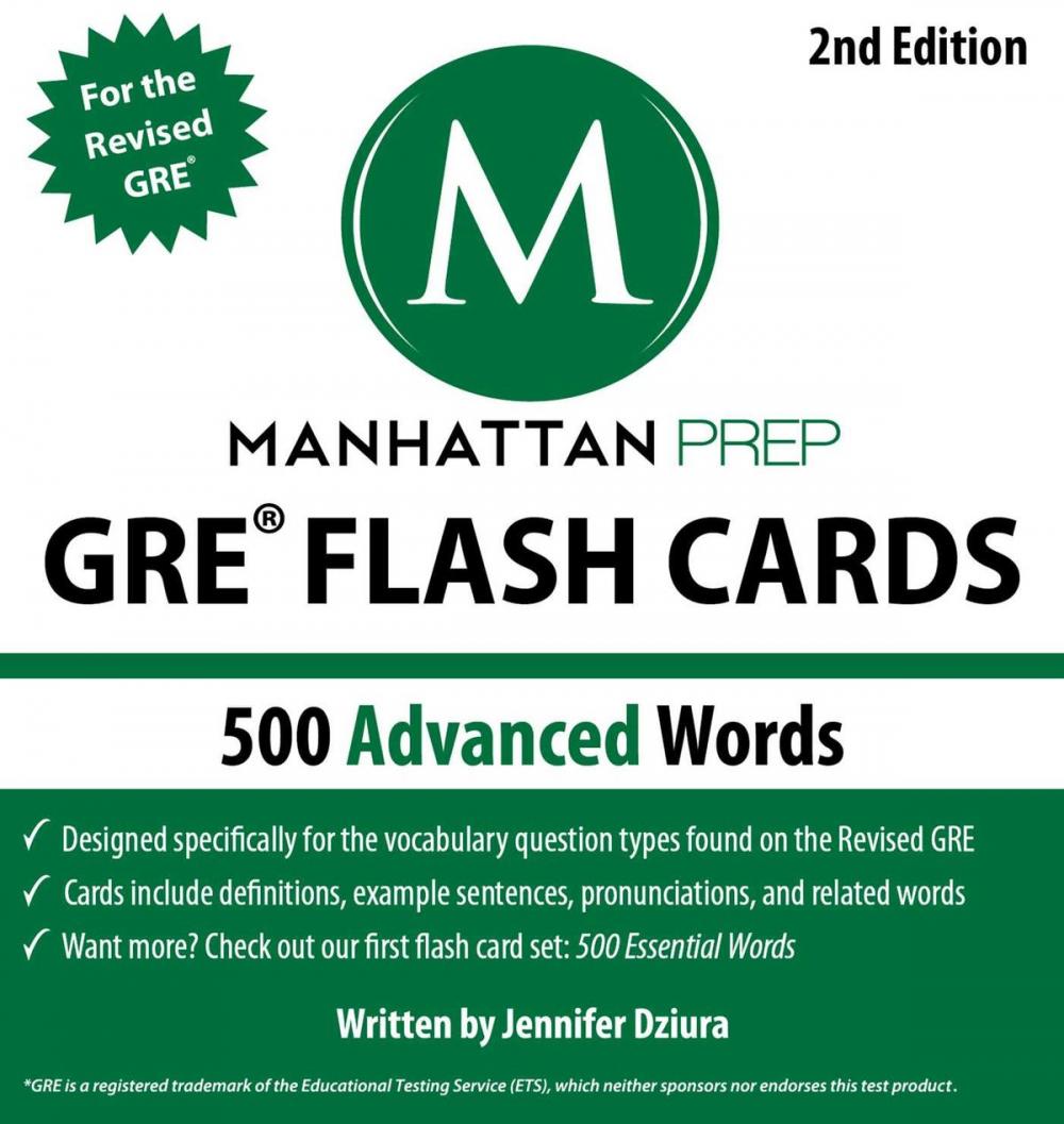 Big bigCover of 500 Advanced Words: GRE Vocabulary Flash Cards