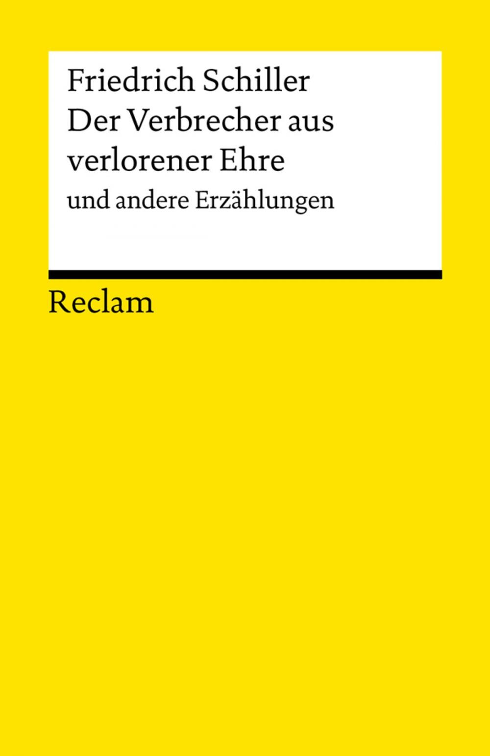 Big bigCover of Der Verbrecher aus verlorener Ehre und andere Erzählungen