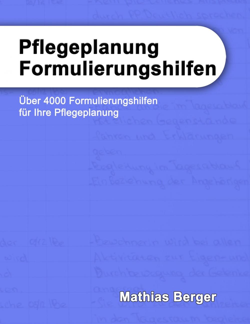 Big bigCover of Pflegeplanung Formulierungshilfen