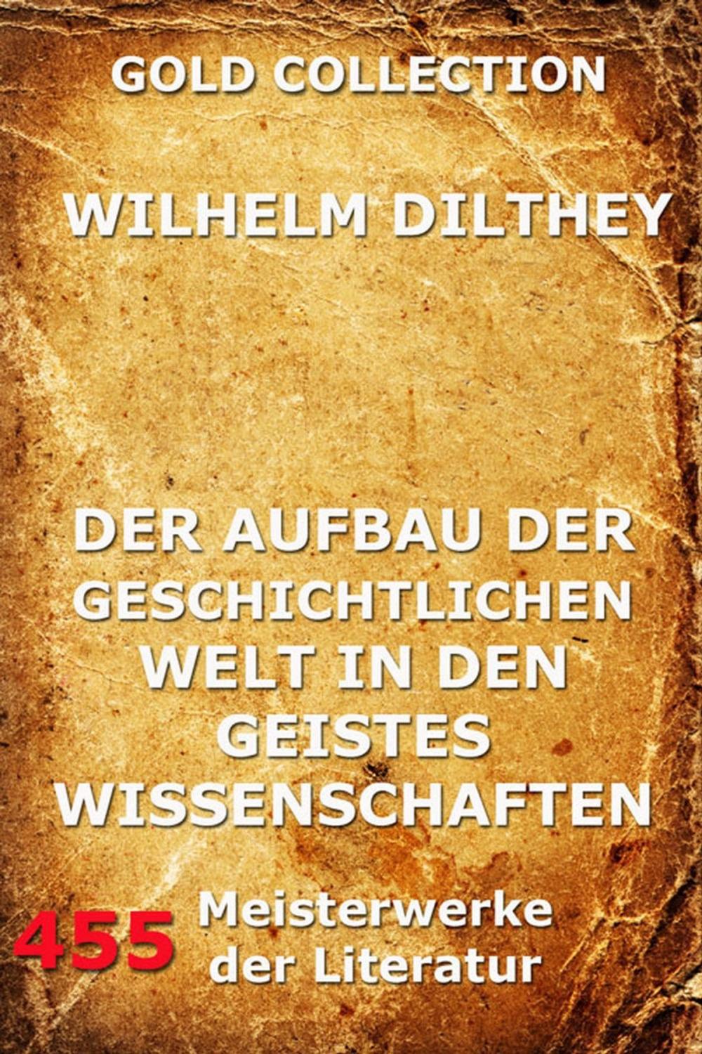 Big bigCover of Der Aufbau der geschichtlichen Welt in den Geisteswissenschaften