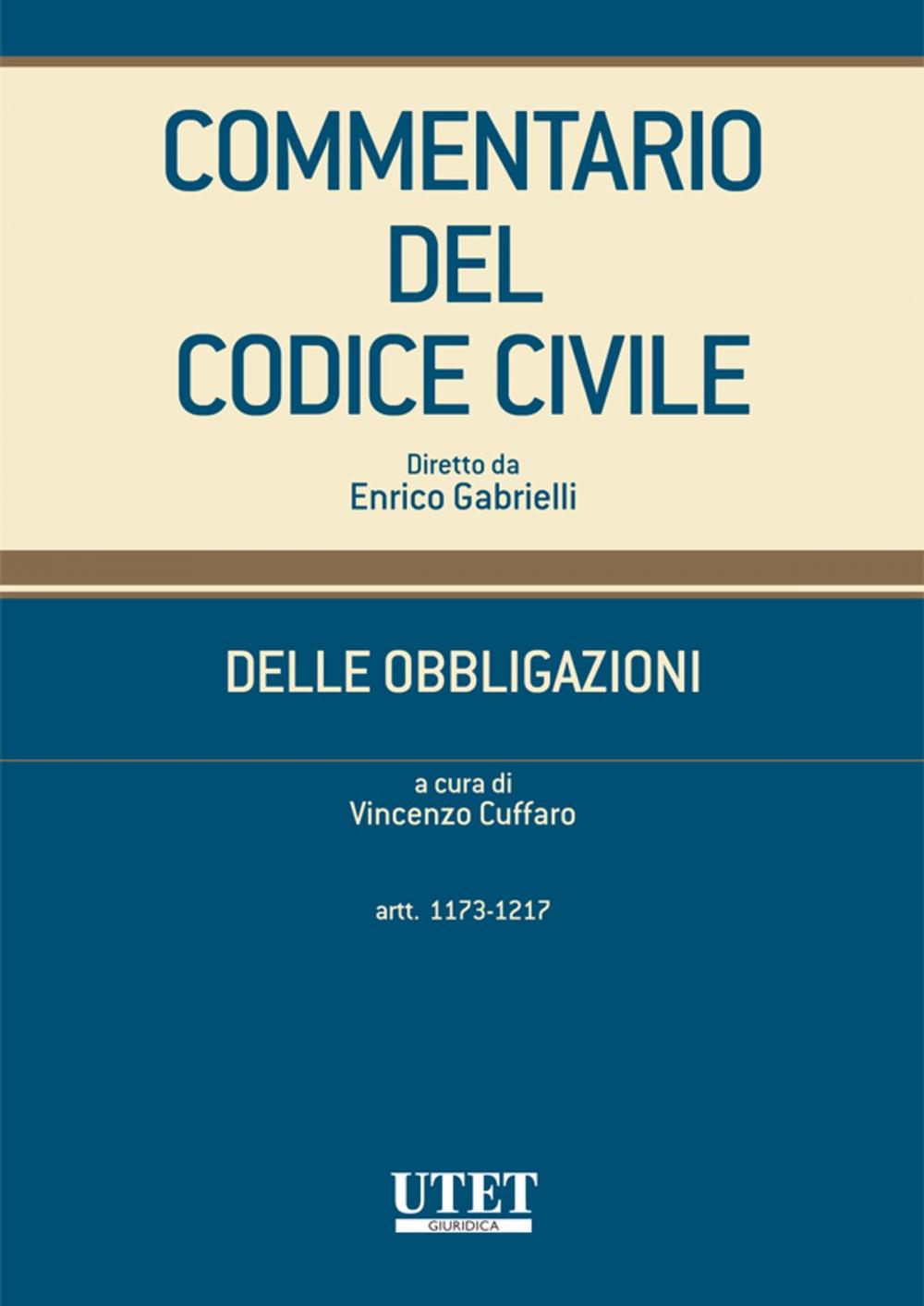 Big bigCover of Delle Obbligazioni - Vol 1 - Artt. 1173-1217