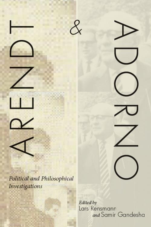 Cover of the book Arendt and Adorno by , Stanford University Press