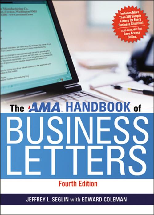 Cover of the book AMA Handbook of Business Letters by Jeffrey Seglin, Edward Coleman, AMACOM