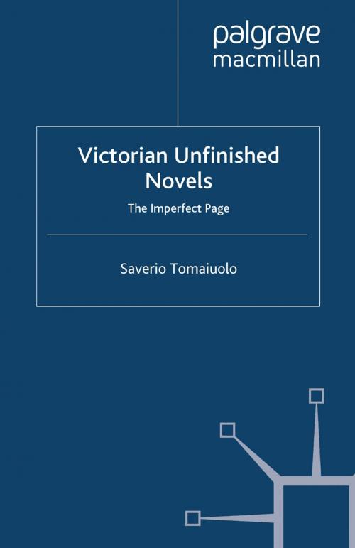 Cover of the book Victorian Unfinished Novels by S. Tomaiuolo, Palgrave Macmillan UK