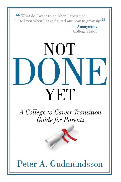 Cover of the book Not Done Yet by Peter A. Gudmundsson, BookBaby