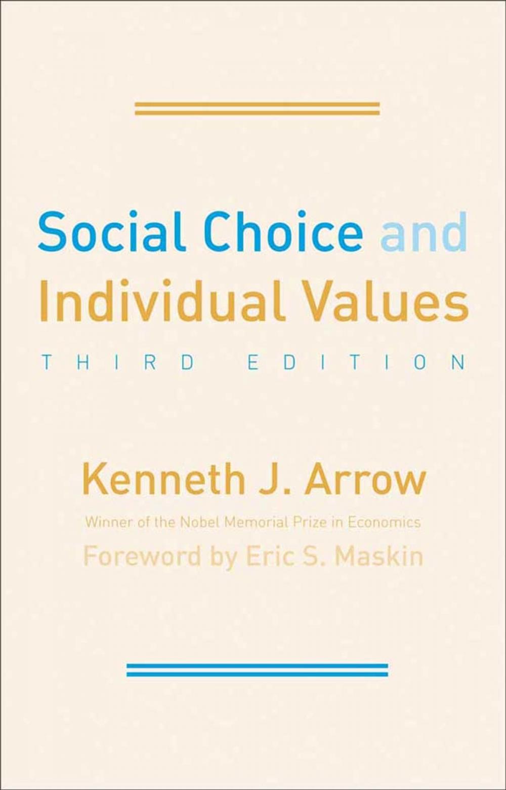 Big bigCover of Social Choice and Individual Values: Third Edition