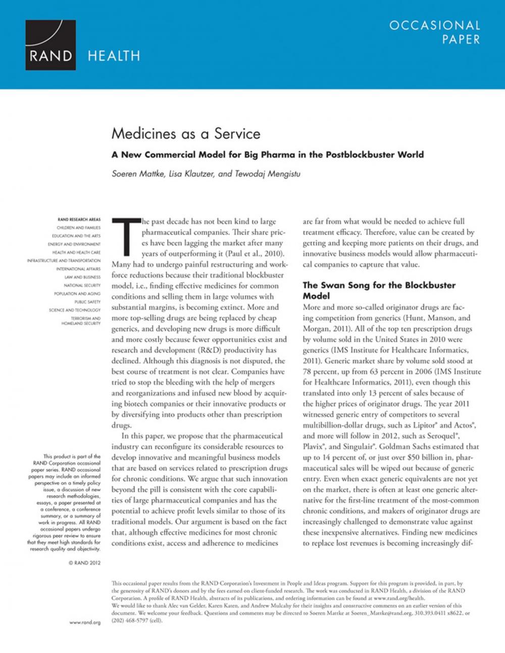 Big bigCover of Medicines as a Service