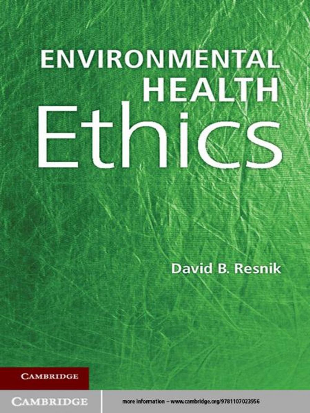 Big bigCover of Environmental Health Ethics