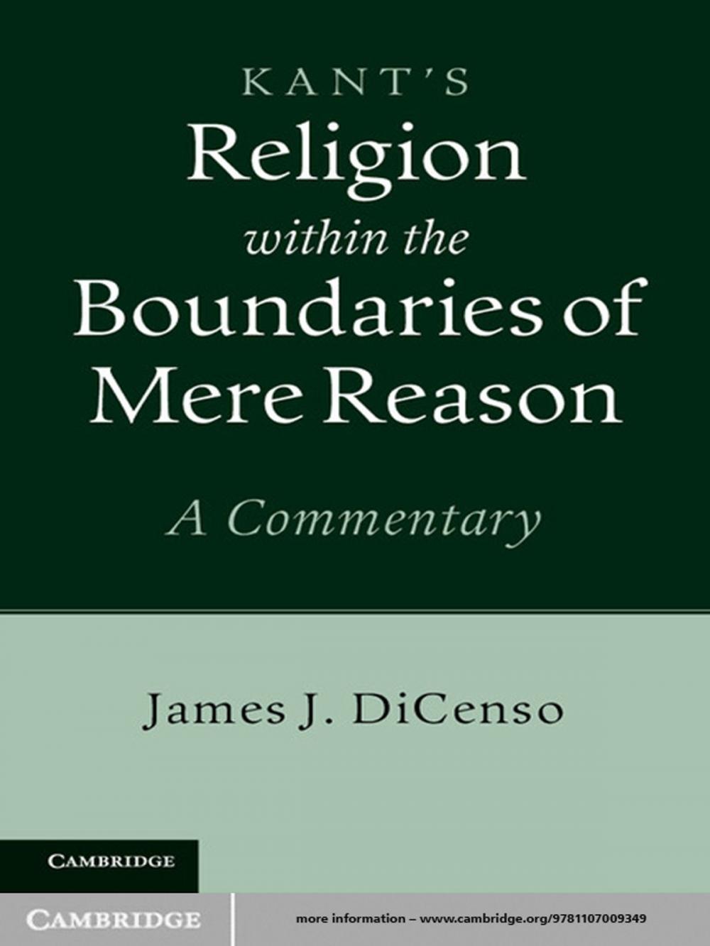 Big bigCover of Kant: Religion within the Boundaries of Mere Reason