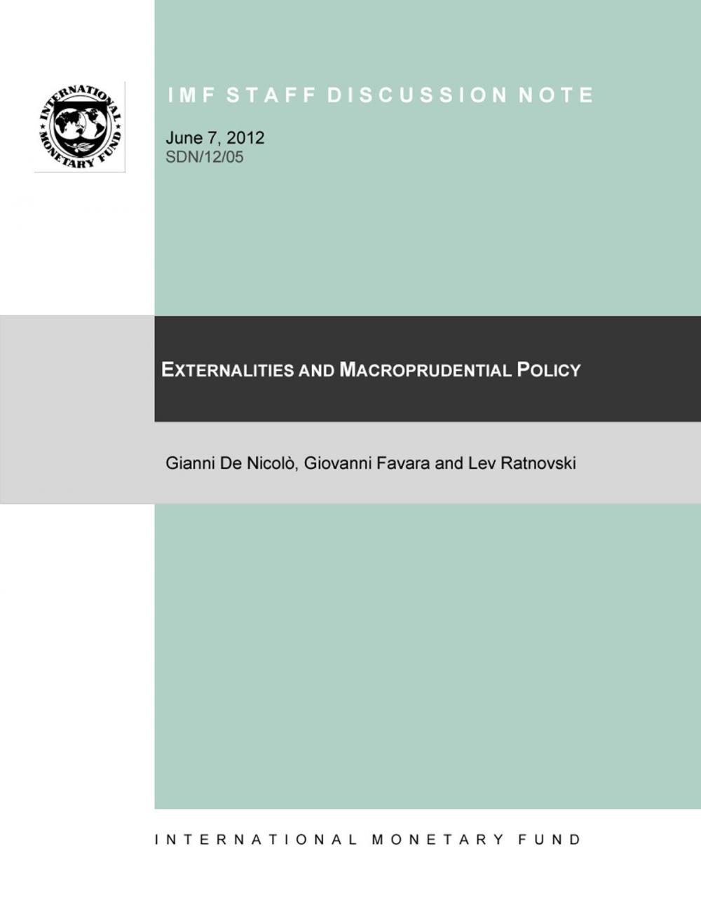 Big bigCover of Externalities and Macro-Prudential Policy