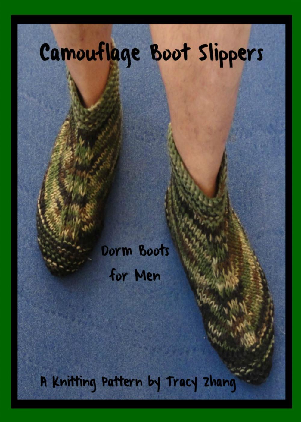 Big bigCover of Camouflage Boot Slippers Dorm Boots for Men Knitting Pattern