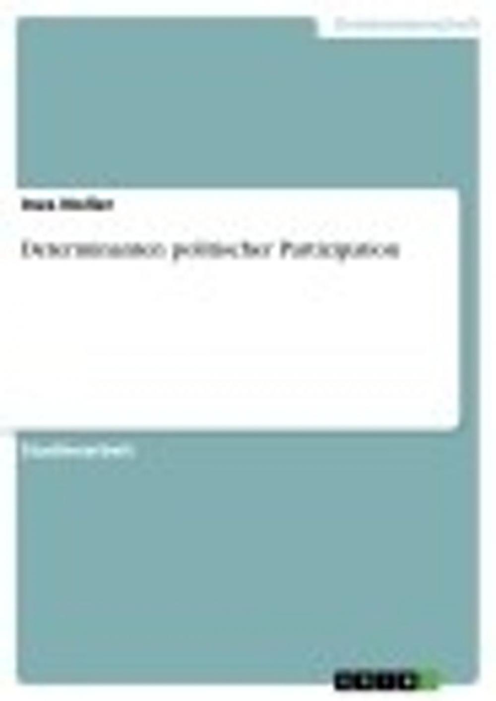 Big bigCover of Determinanten politischer Partizipation