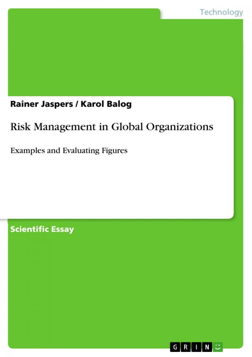 Big bigCover of Risk Management in Global Organizations