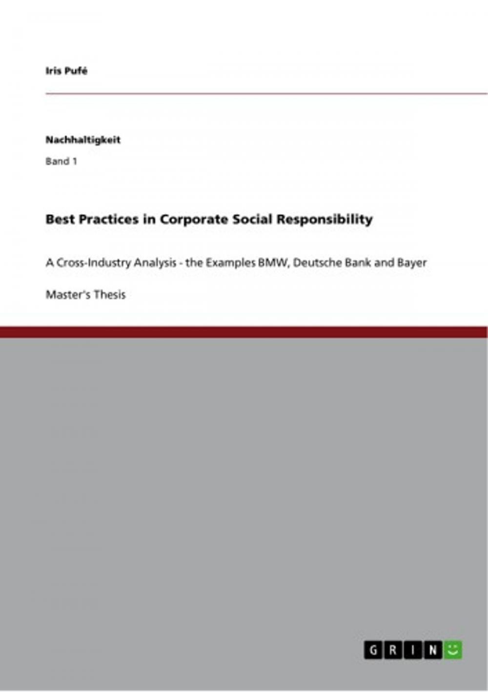 Big bigCover of Best Practices in Corporate Social Responsibility