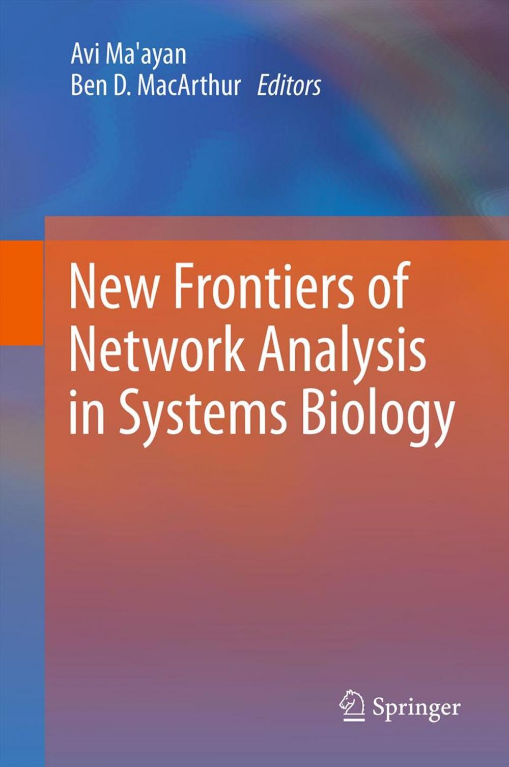 Big bigCover of New Frontiers of Network Analysis in Systems Biology