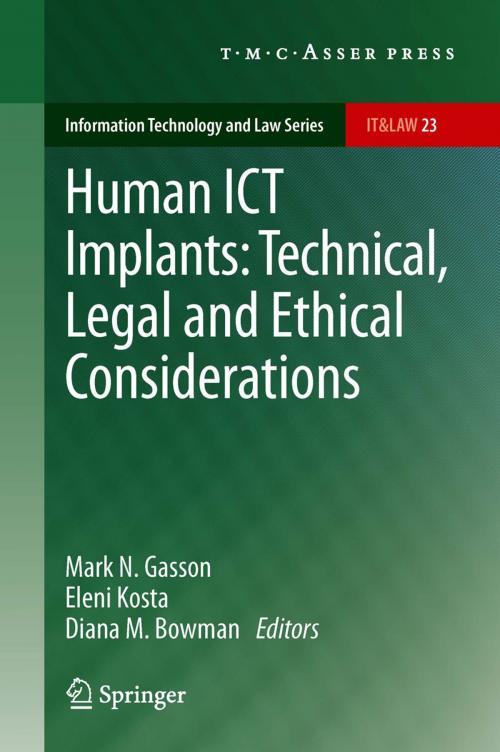 Cover of the book Human ICT Implants: Technical, Legal and Ethical Considerations by , T.M.C. Asser Press