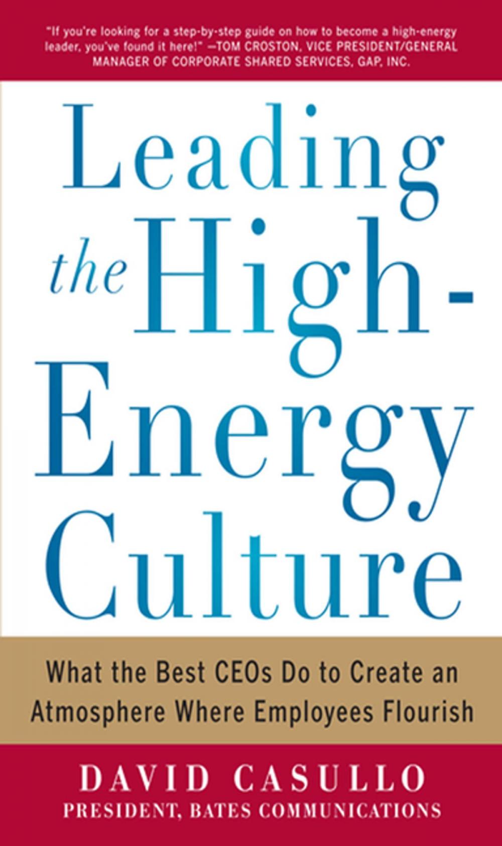 Big bigCover of Leading the High Energy Culture: What the Best CEOs Do to Create an Atmosphere Where Employees Flourish