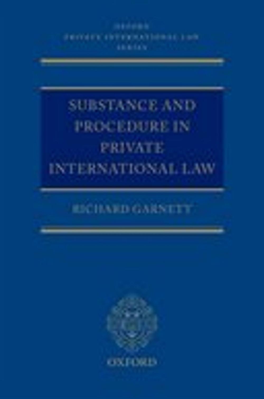 Big bigCover of Substance and Procedure in Private International Law