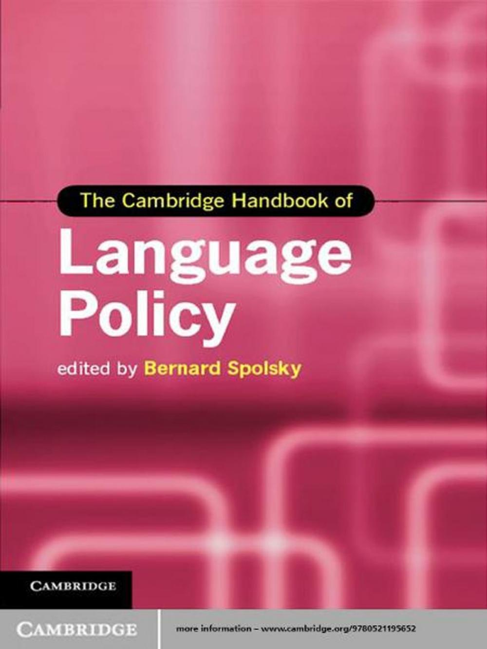 Big bigCover of The Cambridge Handbook of Language Policy