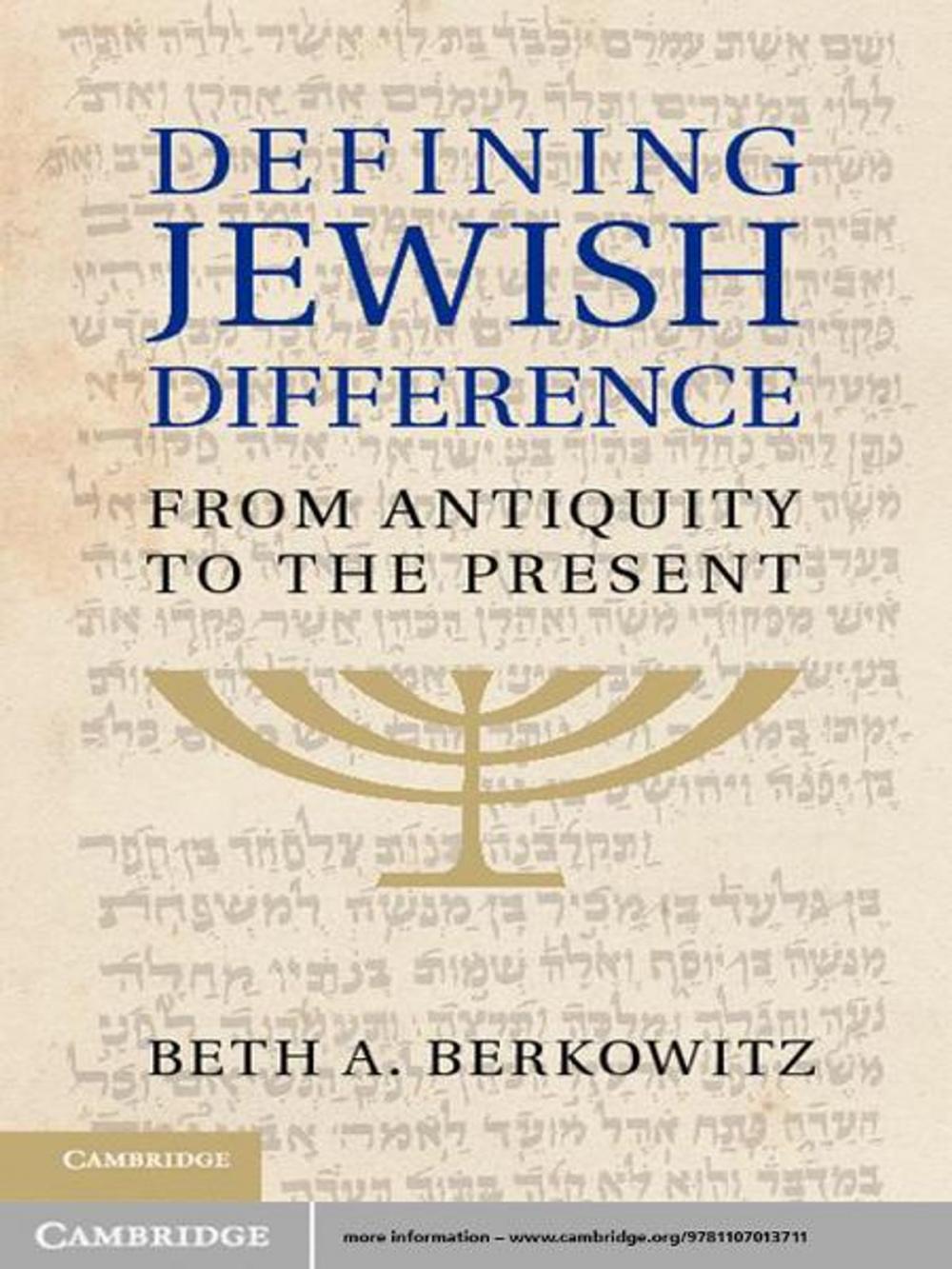 Big bigCover of Defining Jewish Difference