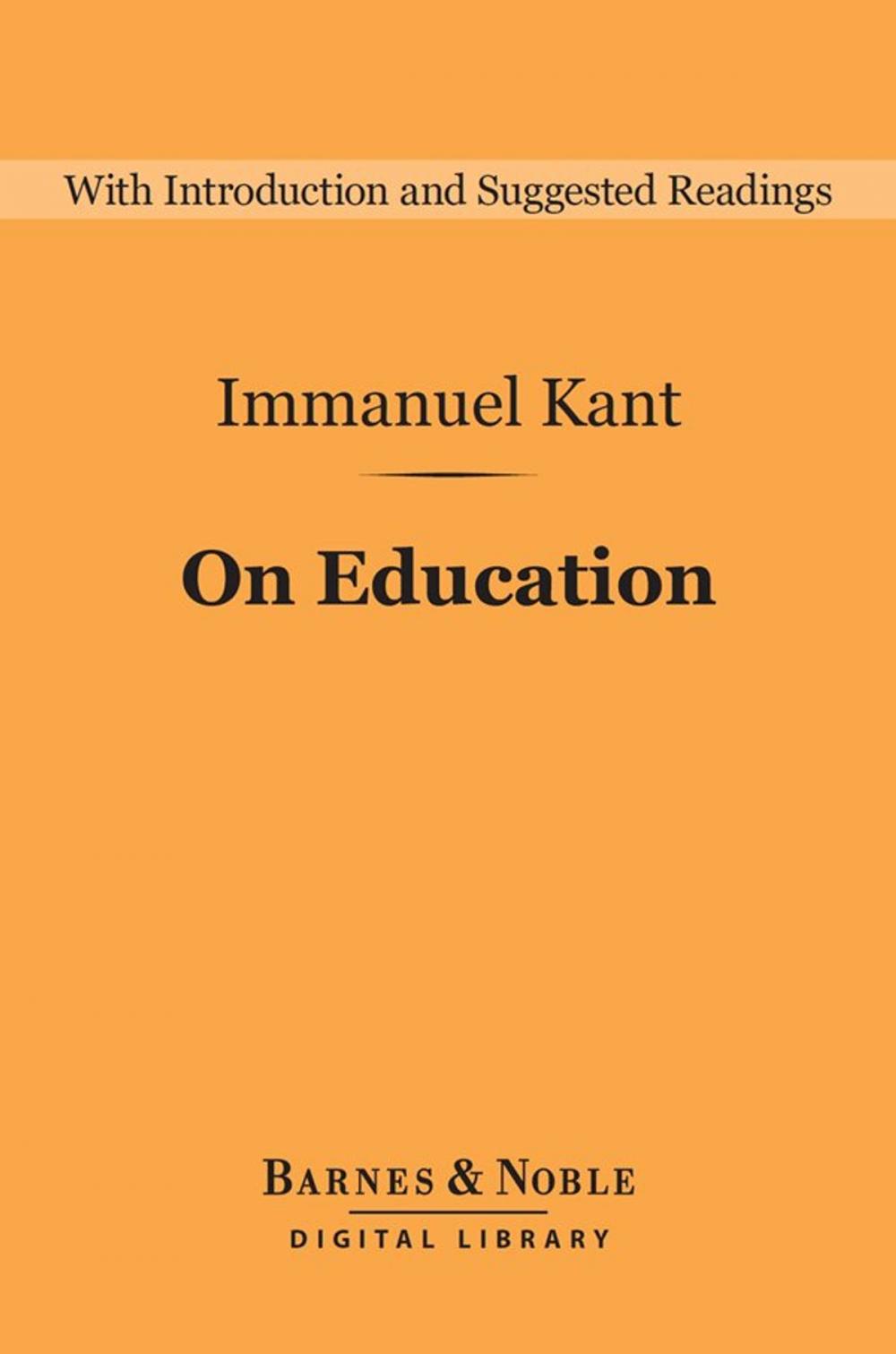 Big bigCover of On Education (Barnes & Noble Digital Library)