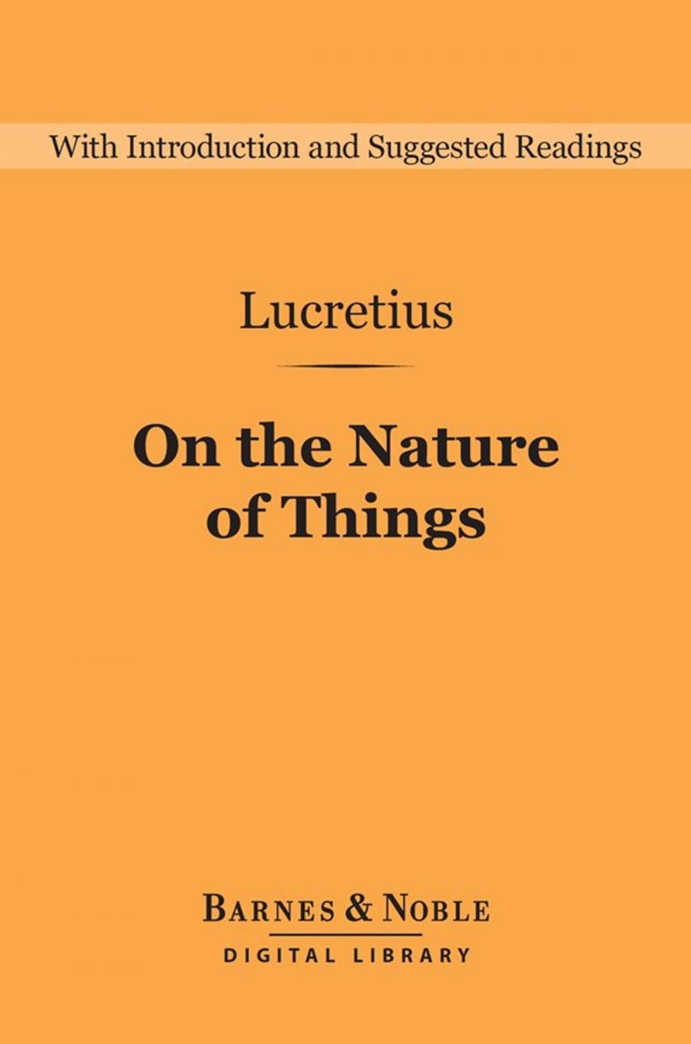 Big bigCover of On the Nature of Things (Barnes & Noble Digital Library)