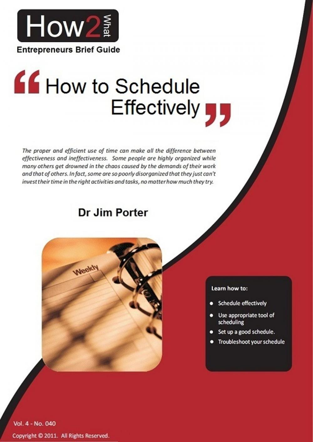 Big bigCover of How to Schedule Effectively