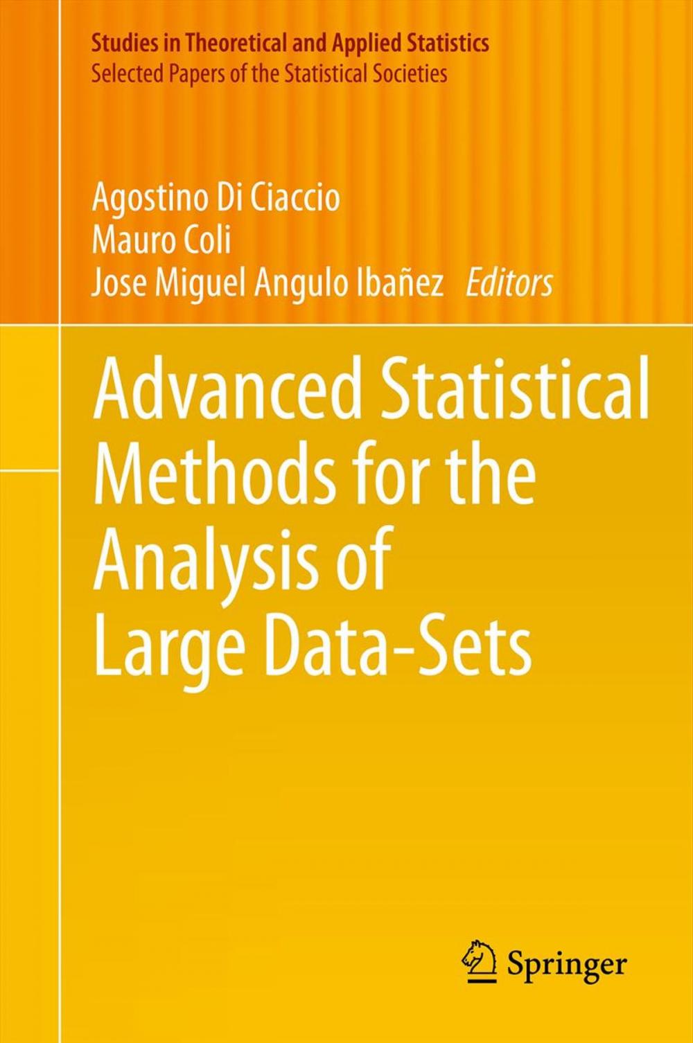 Big bigCover of Advanced Statistical Methods for the Analysis of Large Data-Sets