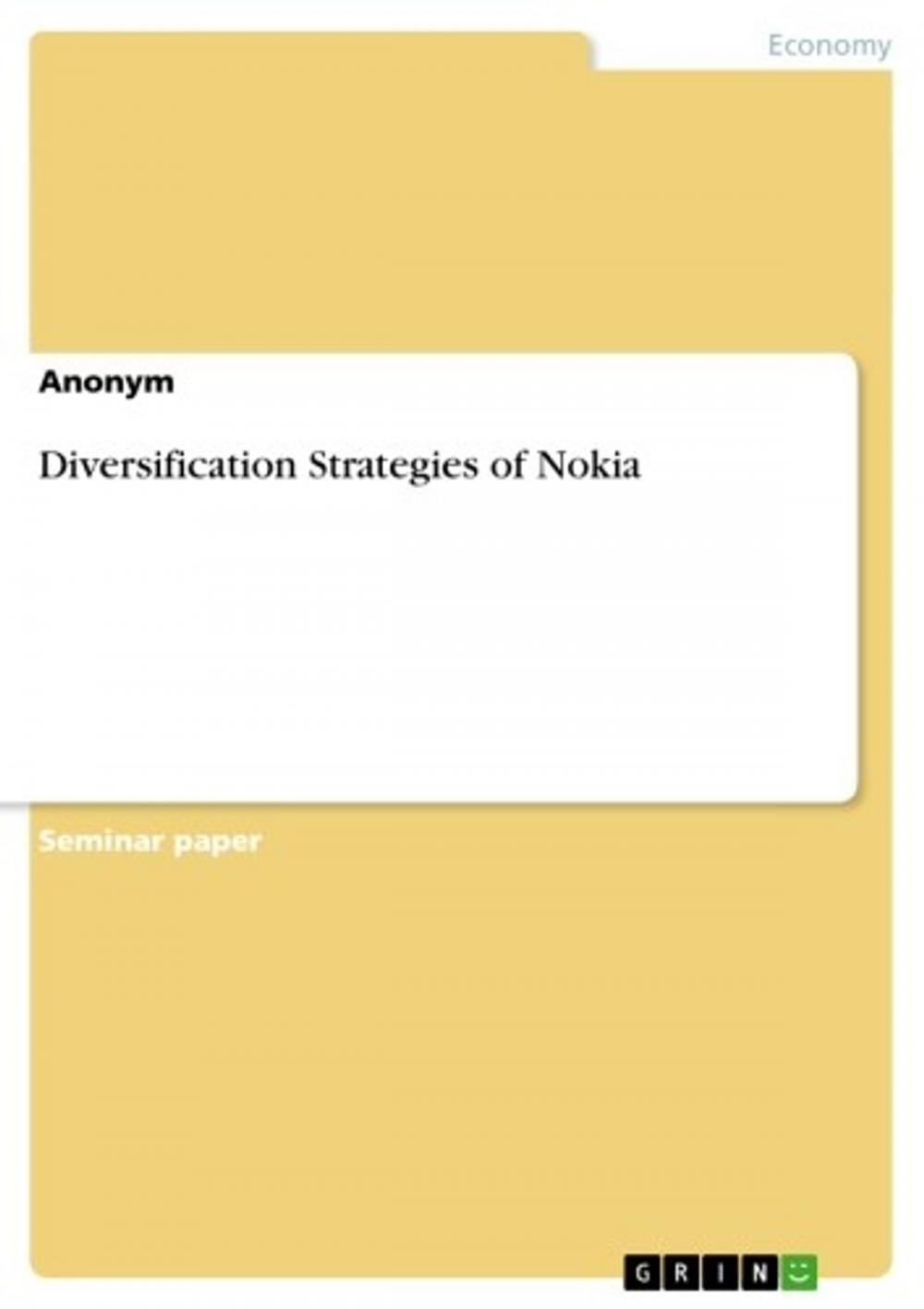 Big bigCover of Diversification Strategies of Nokia