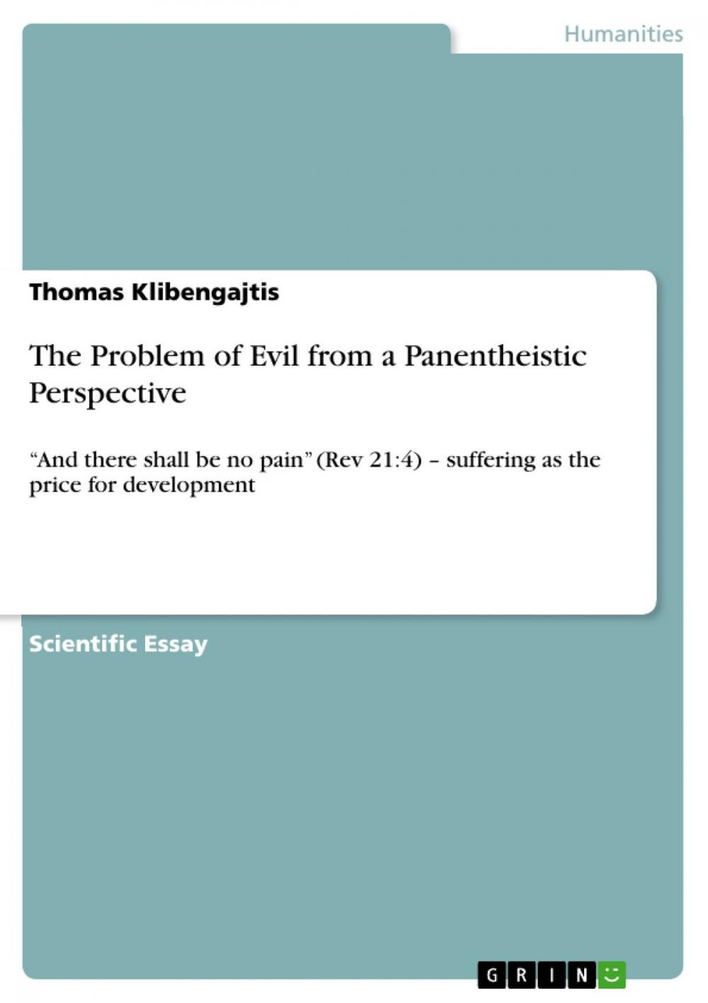 Big bigCover of The Problem of Evil from a Panentheistic Perspective