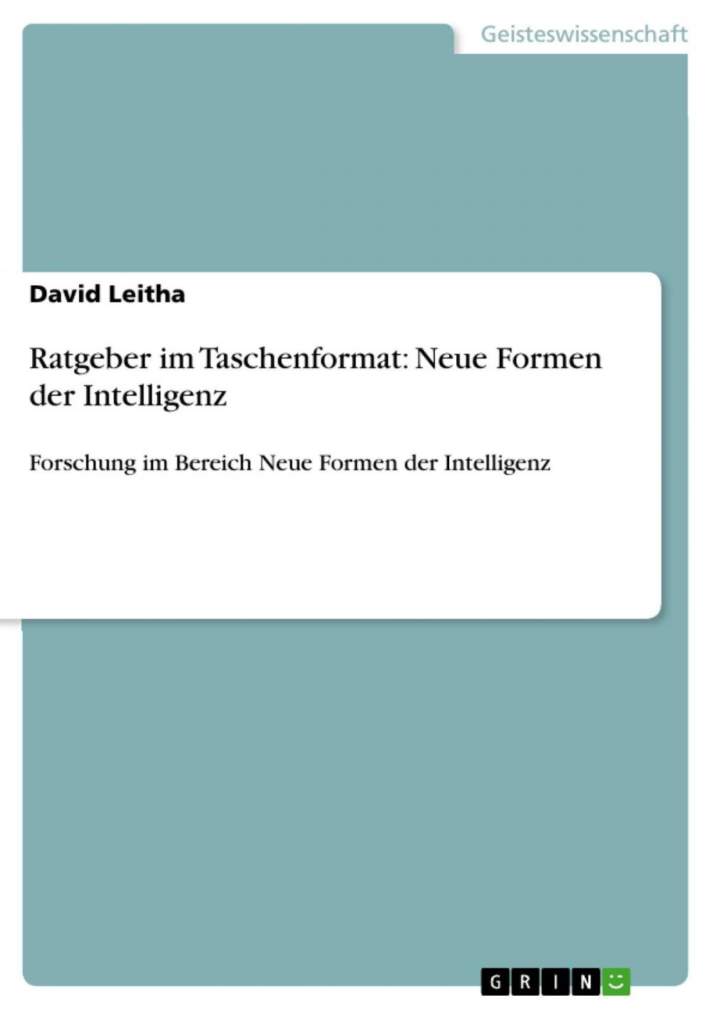 Big bigCover of Ratgeber im Taschenformat: Neue Formen der Intelligenz