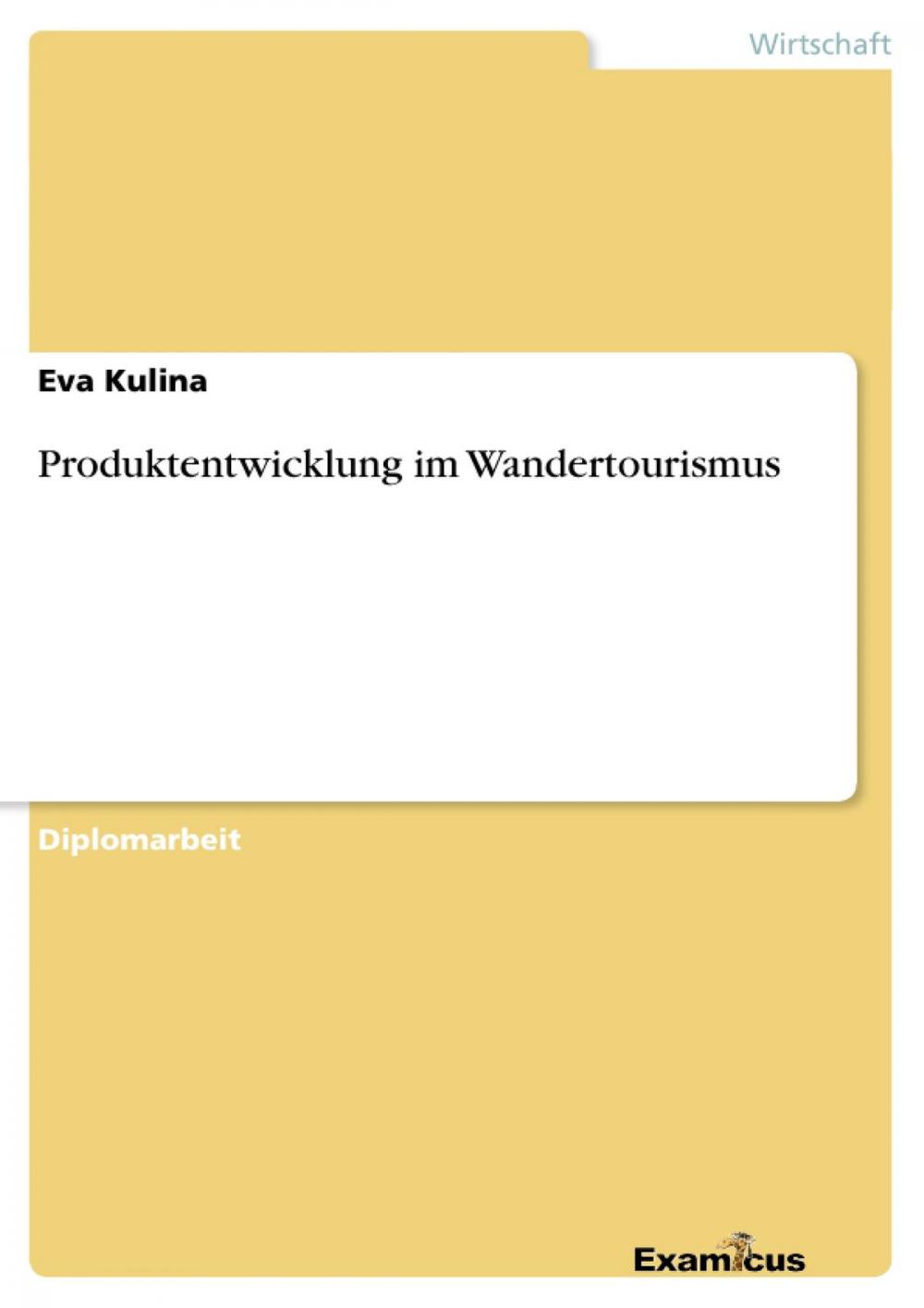 Big bigCover of Produktentwicklung im Wandertourismus