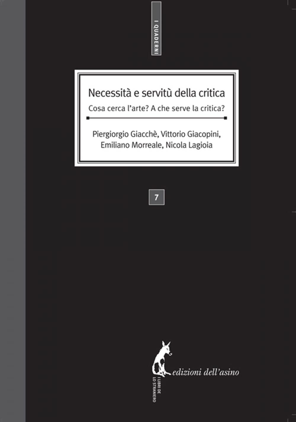 Big bigCover of Necessità e servitù della critica