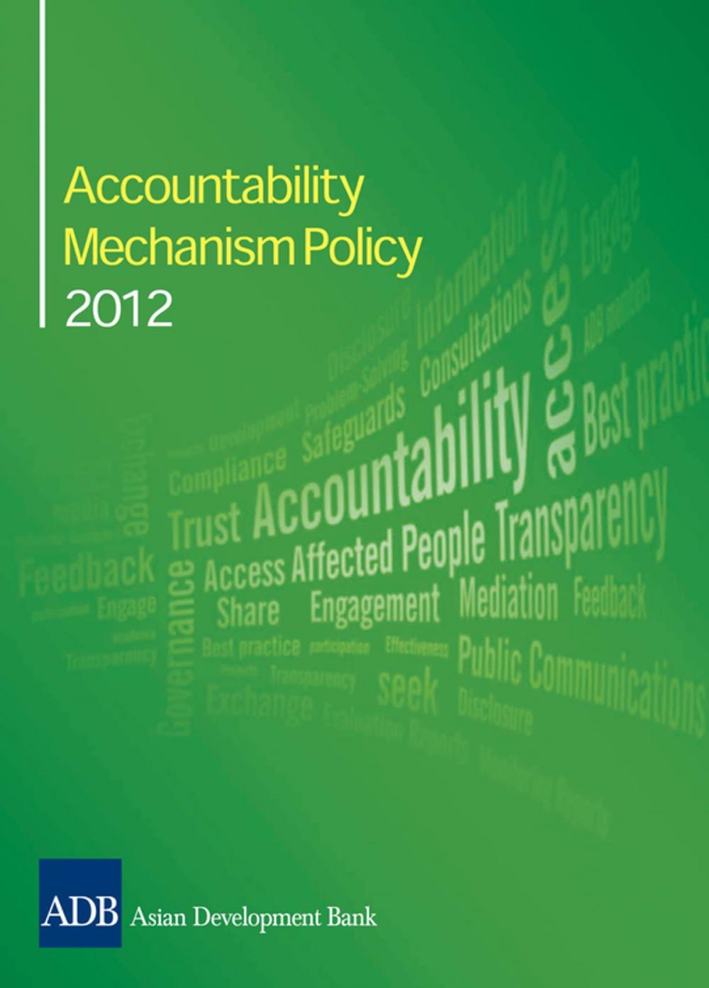 Big bigCover of Accountability Mechanism Policy 2012