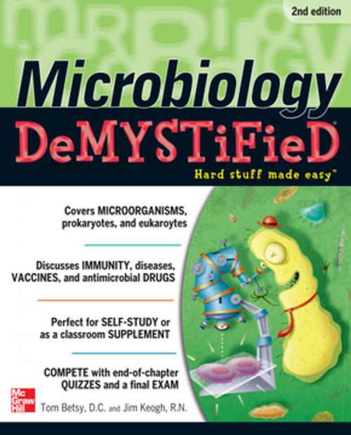 Cover of the book Microbiology DeMYSTiFieD, 2nd Edition by Tom Betsy, Jim Keogh, McGraw-Hill Education