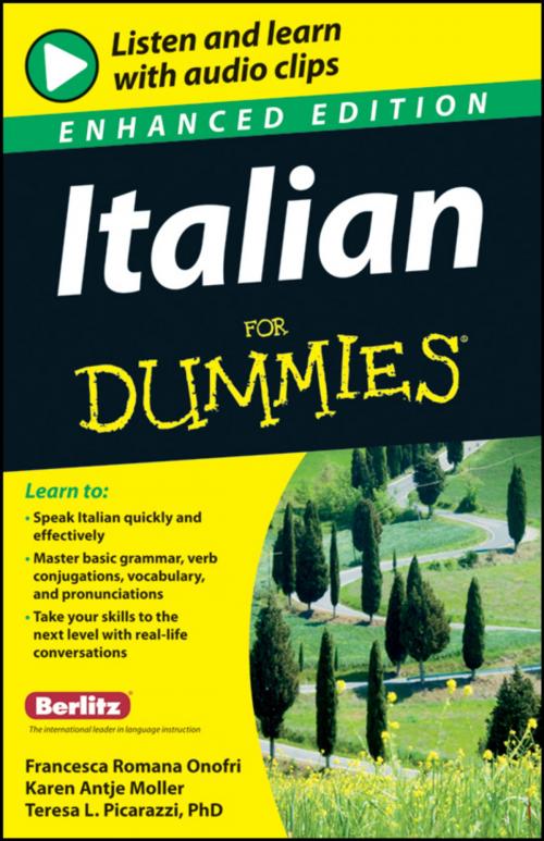 Cover of the book Italian For Dummies, Enhanced Edition by Teresa L. Picarazzi, Francesca Romana Onofri, Karen Antje Möller, Wiley